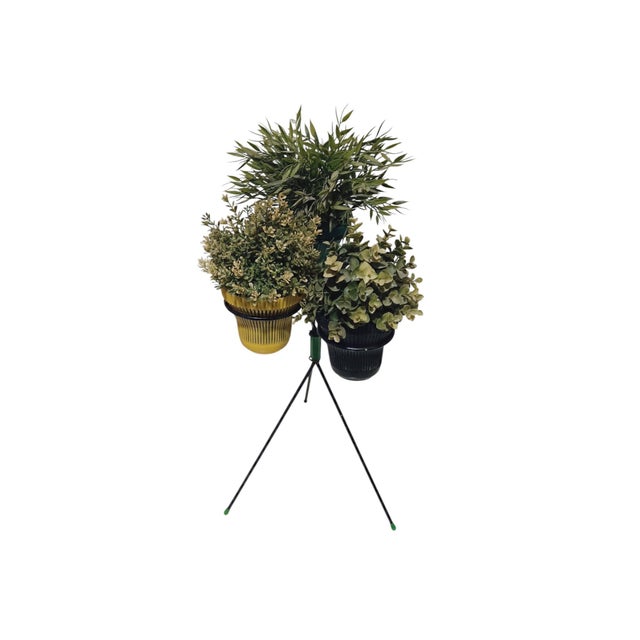 Vintage Tripod Plant Stand in Lacquered Metal, 1950s For Sale - Image 16 of 18
