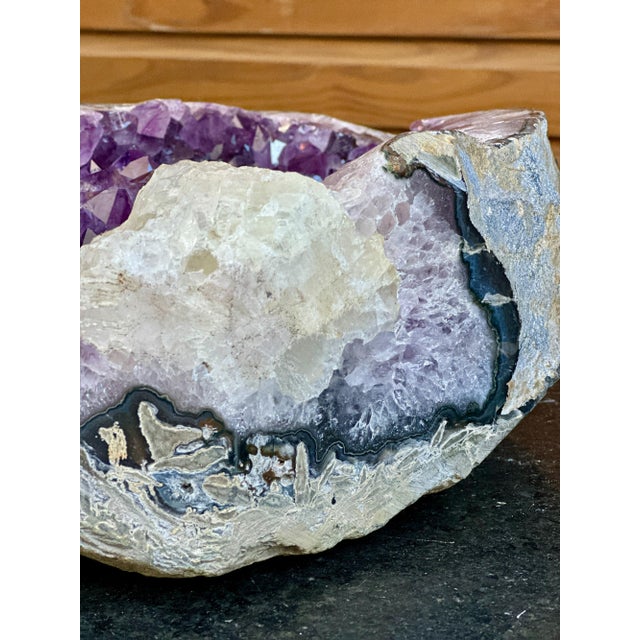15th Century & Earlier Monumental Amethyst Geode With Agate & Calcite For Sale - Image 5 of 7