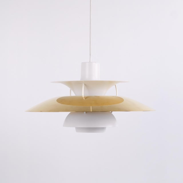 Model PH 5 Pendant in Brass by Poul Henningsen for Louis Poulsen For Sale - Image 9 of 10