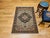 19th Century Persian Farahan Sarouk Rug, Hand-Knotted Wool, Floral Medallion Pattern, Ivory & Navy, 4x5 For Sale - Image 16 of 16