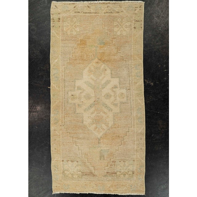 Brown Turkish Mini Rug Oriental Hand Knotted Vintage Rug 1'8" x 3'4" #21180 For Sale - Image 8 of 8