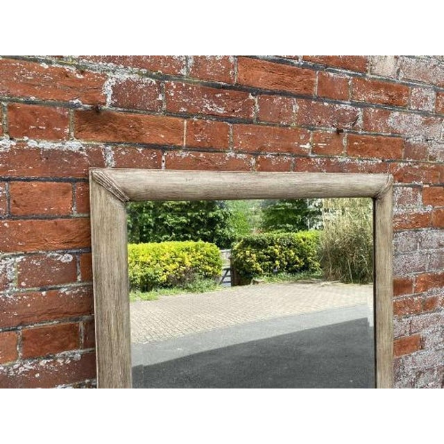 Large Antique 19th Century French Carved Wood & Gesso Paint Mirror For Sale - Image 4 of 8