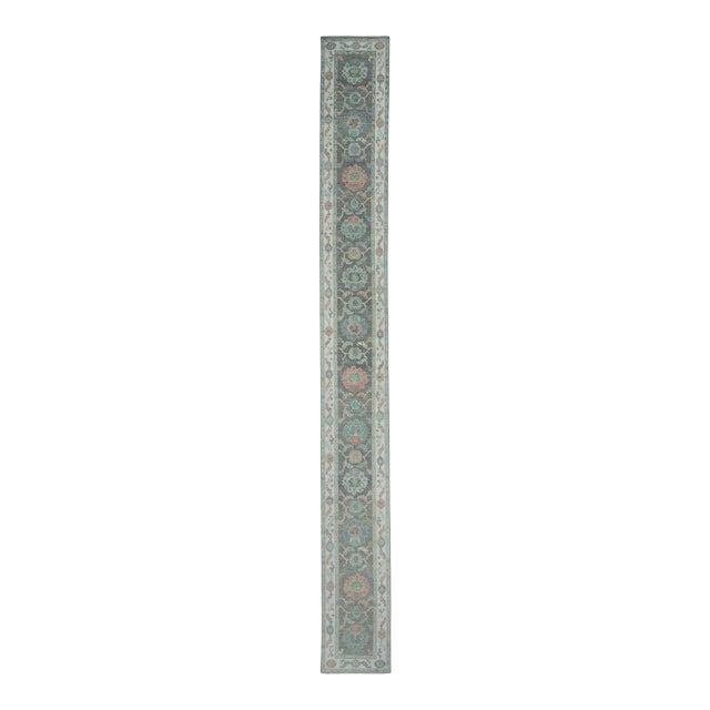 Turkish Oushak Runner Rug 2'8" x 24'3" #17403 For Sale