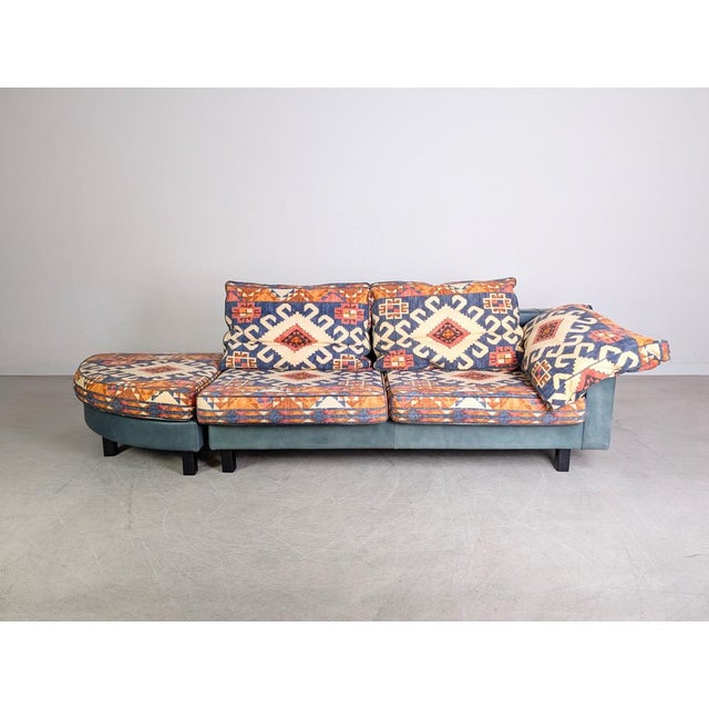 Beautiful and very rare two/three-seater sofa from the 1990s. Designed by Giorgio Soressi, whose work enjoys great...