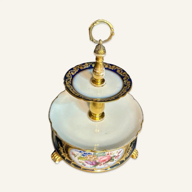 Beaux-Arts 19th Century Petit Four Server, Possibly Nantgraw Porcelain For Sale - Image 3 of 8
