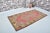 1950s Faded Rose and Dark Slate Border, Low Pile Distressed Turkish Rug For Sale - Image 10 of 10