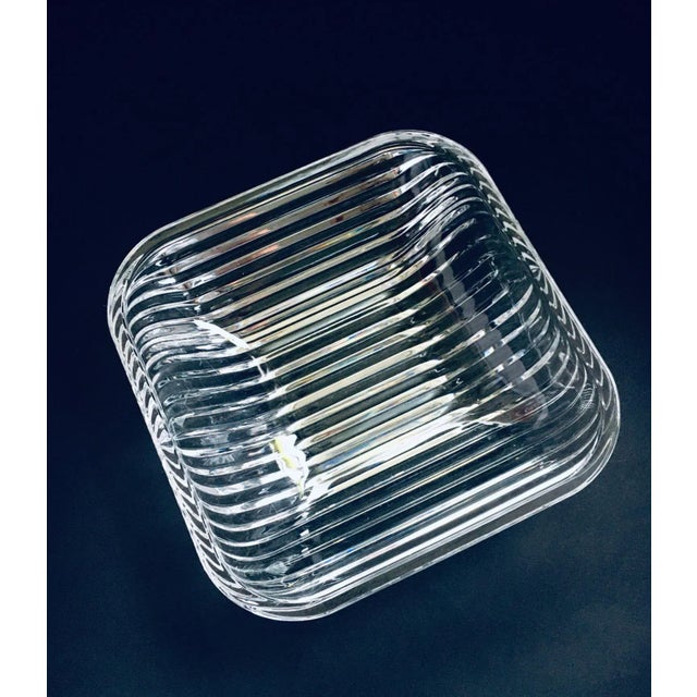 1960s XL Mid-Century Czech Modern Crystal Art Glass Bowl, 1960s For Sale - Image 5 of 13