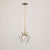 Italian 1950s Italian Brass and White Glass Pendant Light For Sale - Image 3 of 12
