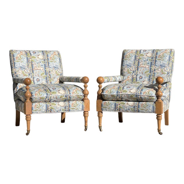 Pair Bradstreet Armchairs in Cowtan & Tout For Sale