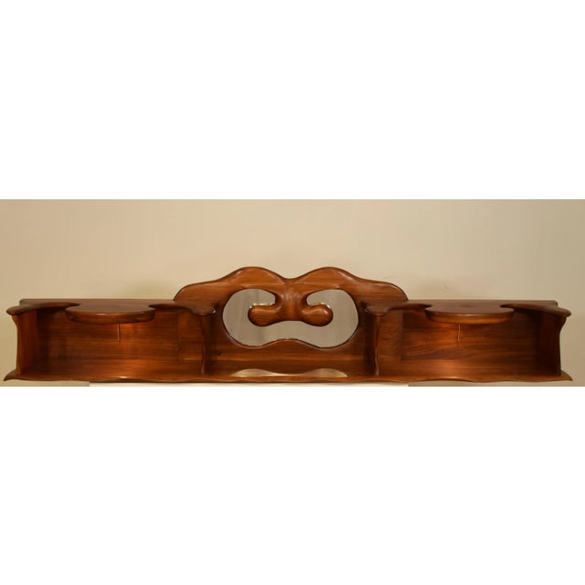 1970s Carved Wall Shelf With Mirror For Sale - Image 10 of 12
