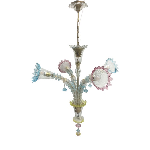 Rezzonico Murano Chandelier attributed to Seguso, 1960s For Sale