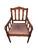 Antique Chair with Carved Armrests, 1890s For Sale