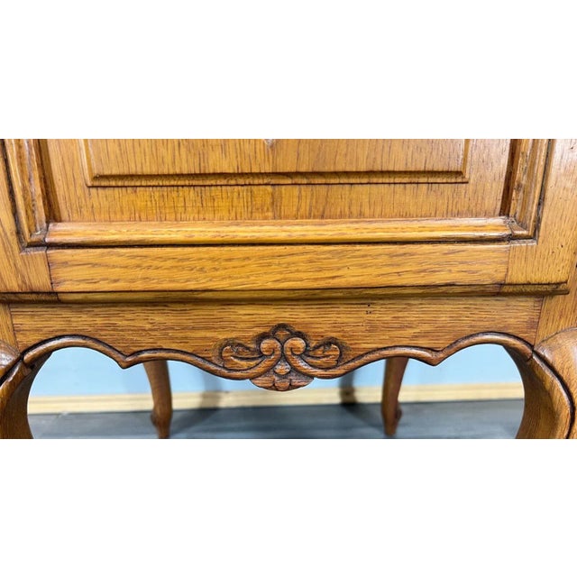 Wood Vintage French Oak Bedside Tables, Set of 2 For Sale - Image 7 of 11