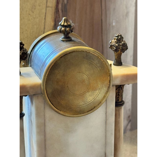 Mid 19th Century 19th Century Small Marble Clock For Sale - Image 5 of 6