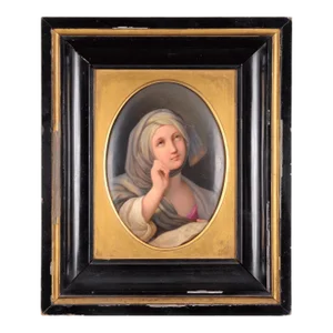 KPM Hand Painted Porcelain Portrait Signed by Artist