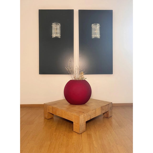 Vintage Murano Wall Sconces in Clear Triedri, 1990s, Set of 2 For Sale - Image 6 of 16