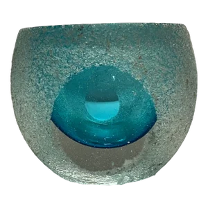 1980’s Blue Frosted Glass Votive Candle Holder