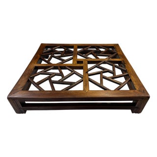 Antique Chinese Fretwork Kang Table For Sale