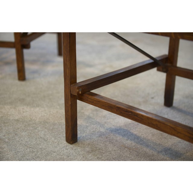 Oak and Leather Chairs in the style of Gerrit Rietveld, 1960s, Set of 2 For Sale - Image 13 of 14