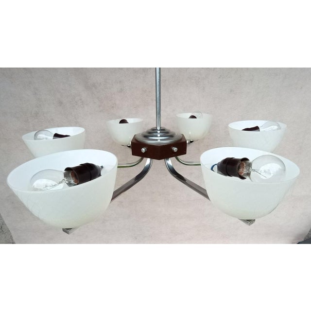 Art Deco Chandelier, 1940s For Sale - Image 17 of 18