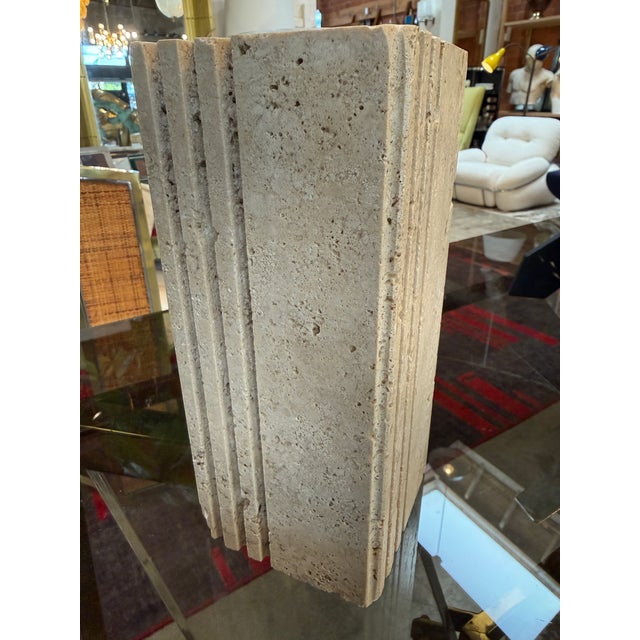 Sand Fratelli Mannelli Italian Travertine Sculptural Vase For Sale - Image 8 of 8
