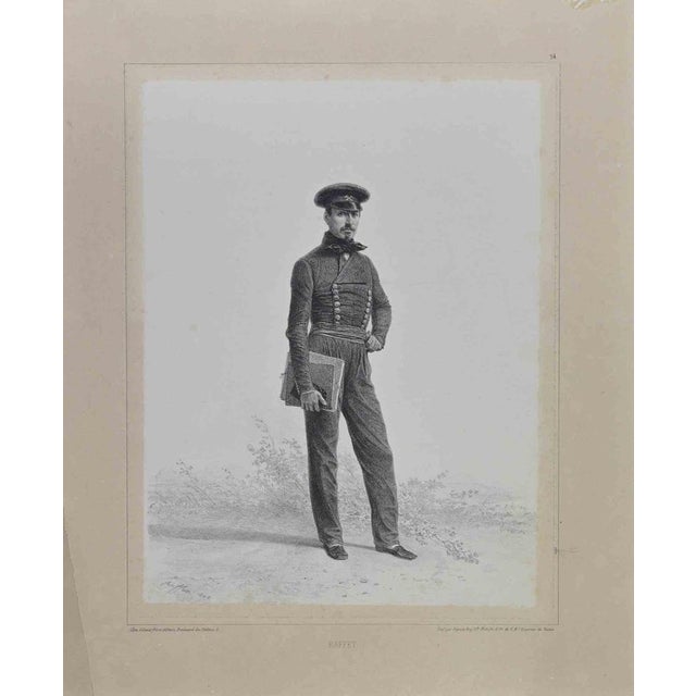 Portrait is a Lithograph realized by Auguste Raffet (1804-1860). Good condition on a yellowed paper. Hand signed and dated...