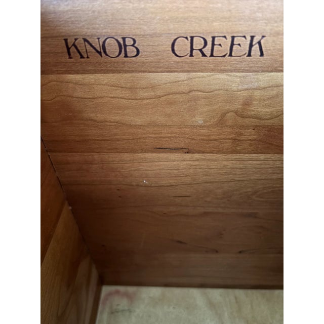 Brown Knob Creek Shaker Style 3 Drawer Cherry Sideboard - Buffet For Sale - Image 8 of 8