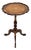 Vintage Georgian Style Burr Walnut Leather Top Wine Table, 1930 For Sale