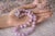 Lavender Chatoyant Kunzite Necklace With Vintage Crystal Clasp For Sale - Image 9 of 10