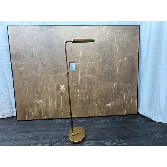 Contemporary Model Rh 1930s Parisian Task Floor Lamp Antiqued Brass | Adjustable Height | Dimmable Led Task Lighting For Sale - Image 14 of 18