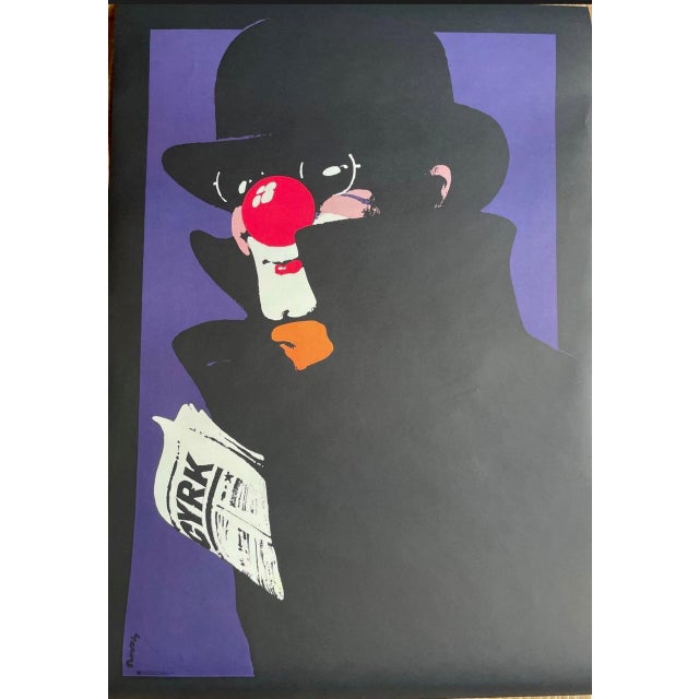 Official limited edition reprint of Circus Clown (1975) by W.Swierzy, one of the leading figures of the Polish Poster...