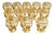 Antique Bohemienne Glasses from Harrach, 1890s, Set of 12 For Sale