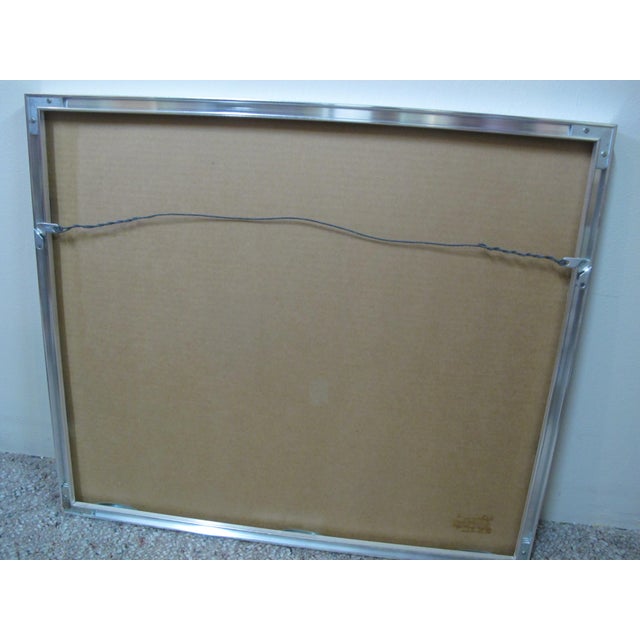 Blue Dorothy Mandel Signed Artist Proof Gull Alighting Seascape Woodblock Print For Sale - Image 8 of 8