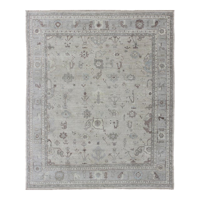 Large Angora Oushak Rug by Keivan Woven Arts by Keivan Woven Arts For Sale