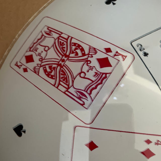 Game room theme cards light fixture.including two cards artwork (new) by artist Heather Myers. 11x13 each.