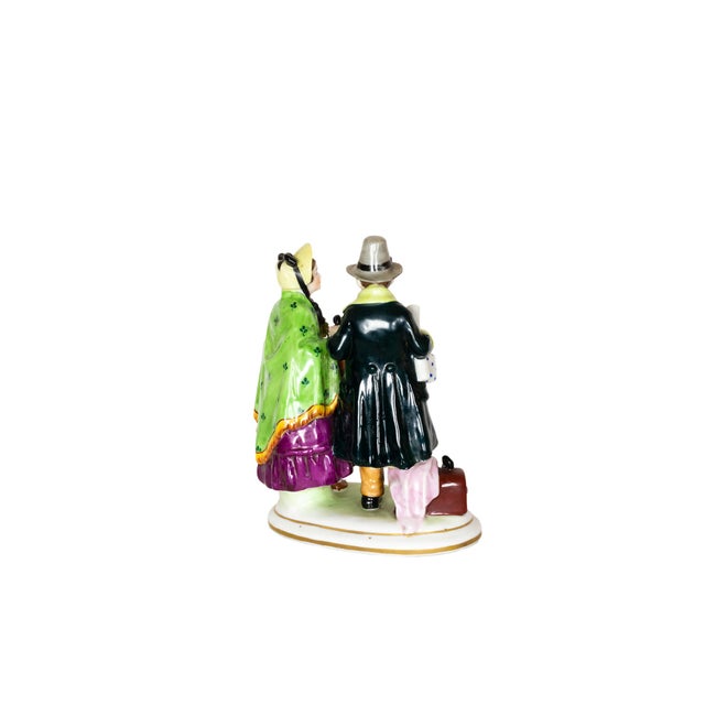 Traveling Couple Figurine from Capodimonte For Sale - Image 6 of 9
