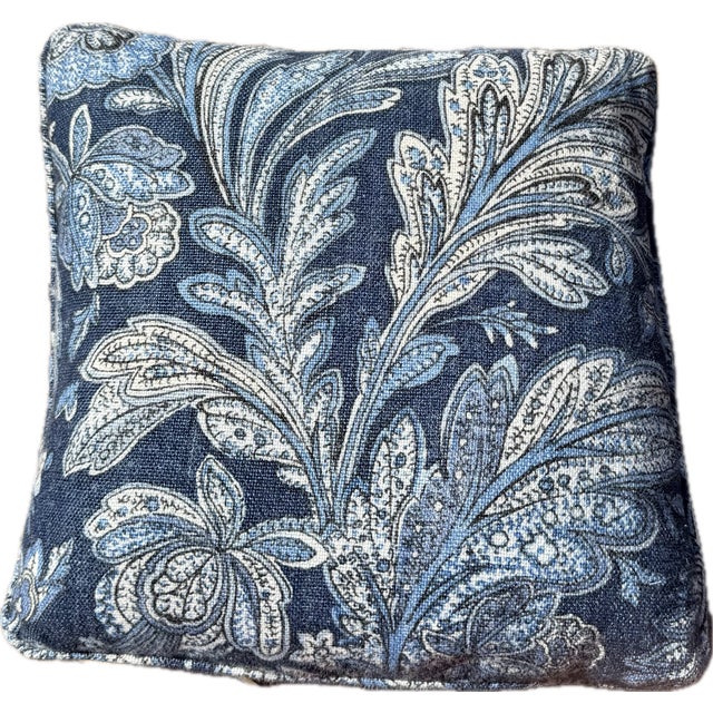Custom Louis XVI Style Blue Chaise Lounge in Ralph Lauren For Sale - Image 14 of 15