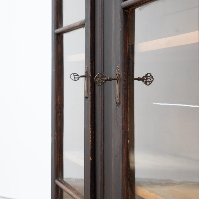Wood 19th Century Two-Door Wooden Bookcase For Sale - Image 7 of 8