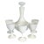 Antique White Opaline Bar Set, Decanter and Cordials - 6 pcs For Sale