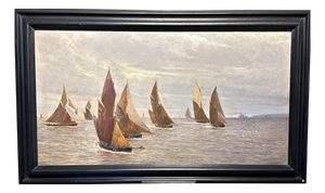 Hugo Schnars-Alquist, Sailing Ships, Artwork by Prominent German Marine Painter from Hamburg