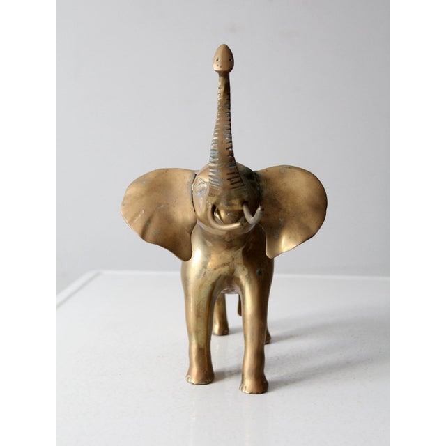 Vintage Brass Elephant For Sale - Image 11 of 11