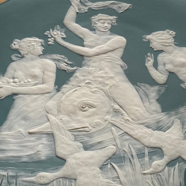 Large Wall Plate/Mettlach Phanolith Charger Designed by Jean-Baptiste Stahl for Villeroy & Boch Around 1900 For Sale In Miami - Image 6 of 12