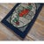 American 1890s Gray Blue Medallion Folk Art Antique American Hooked Woven Wool Small Rug For Sale - Image 3 of 8