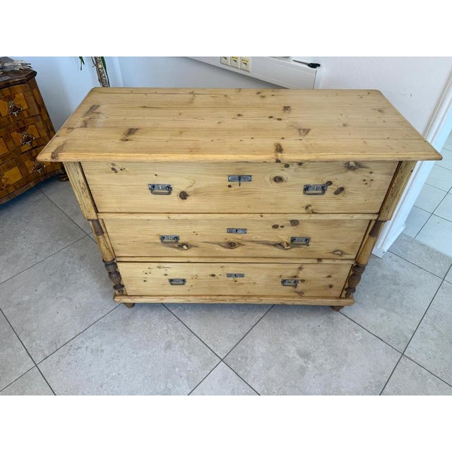 Gründerzeit Chest of Drawers in Spruce Softwood For Sale - Image 10 of 12