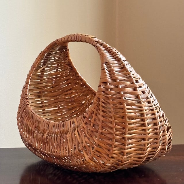 Tan Early-20th Century French Style Market Basket For Sale - Image 8 of 15