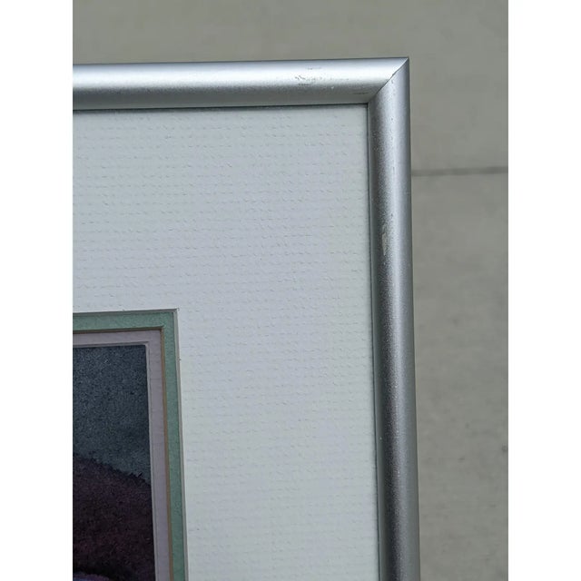 Vintage Cubist Fruit Still Life Watercolor Painting Signed by the Artist For Sale - Image 9 of 9