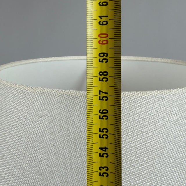 Brass Table Lamp with Wood and Fabric Shade, 1960s For Sale - Image 11 of 12