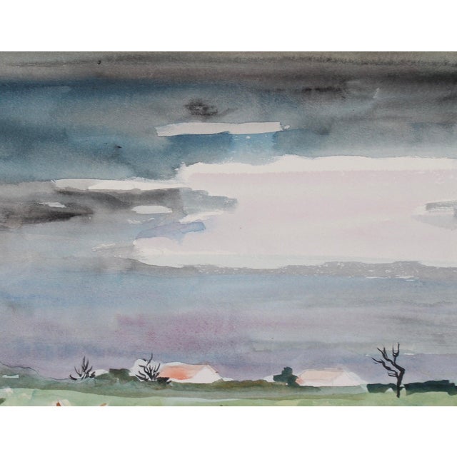 Yves Brayer, Guardians with Horses in the Camargue, 1950s, Gouache on Paper For Sale - Image 8 of 18