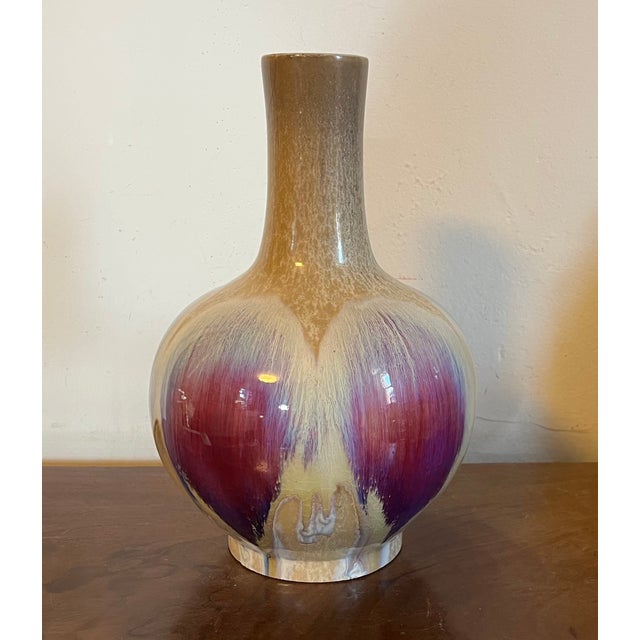 Ceramic Geoffrey Borr Chilmark Pottery Flambe Sang De Boeuf Oxblood Vase by Chilmark Pottery, Martha's Vineyard Massachusetts For Sale - Image 7 of 15