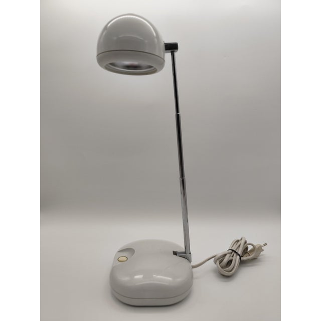 Vintage Space Age Telescopic Table Lamp in White by Hustadt-Leuchten, 1970 For Sale - Image 4 of 10
